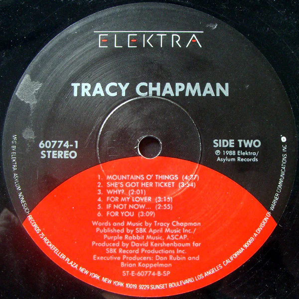 Tracy Chapman - Tracy Chapman (LP, Album, SP ) (Very Good Plus (VG+)) - Image 4