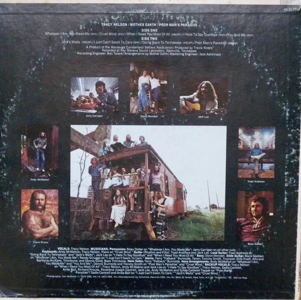 Tracy Nelson / Mother Earth - Poor Man's Paradise (LP, Album, Pit) (Near Mint (NM or M-)) - Image 2