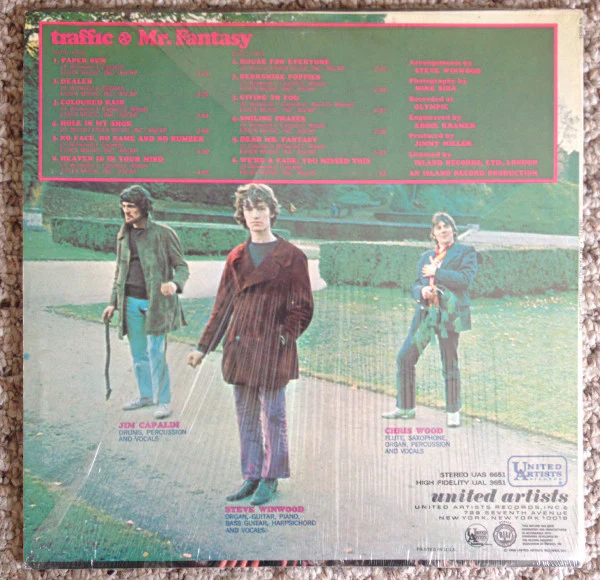 Traffic - Mr. Fantasy (LP, Album, RP, Mon) (Good Plus (G+)) - Image 2
