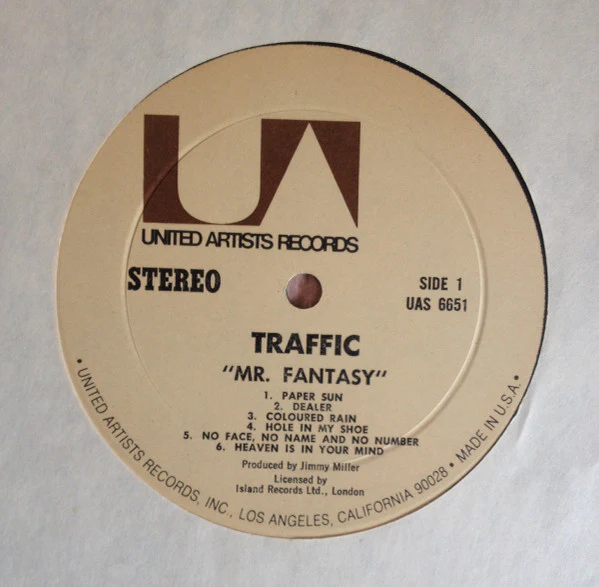 Traffic - Mr. Fantasy (LP, Album, RP, Mon) (Good Plus (G+)) - Image 3