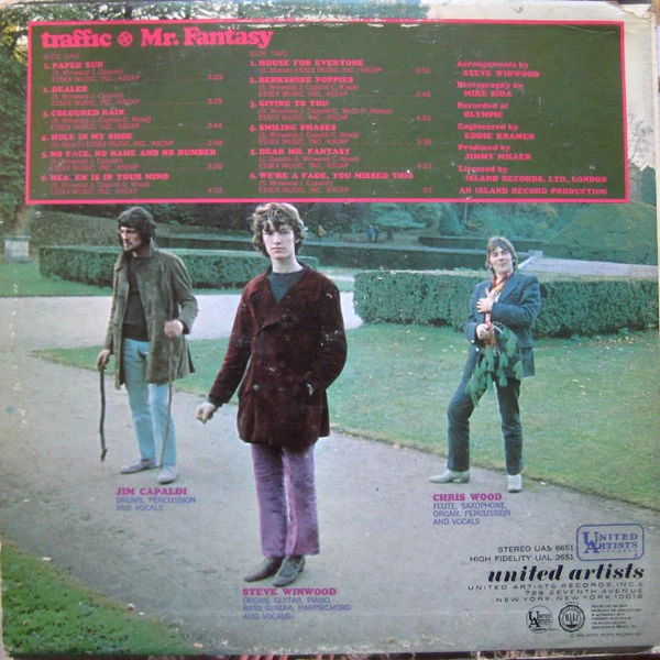 Traffic - Mr. Fantasy (LP, Album) (Very Good Plus (VG+)) - Image 2