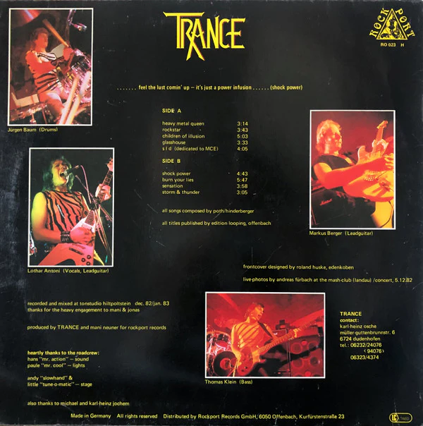Trance  - Power Infusion (LP, Album) (Very Good Plus (VG+)) - Image 2