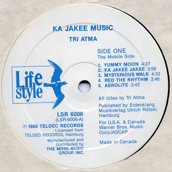 Tri Atma - Ka Jakee Music (LP, Album) (Very Good Plus (VG+)) - Image 2
