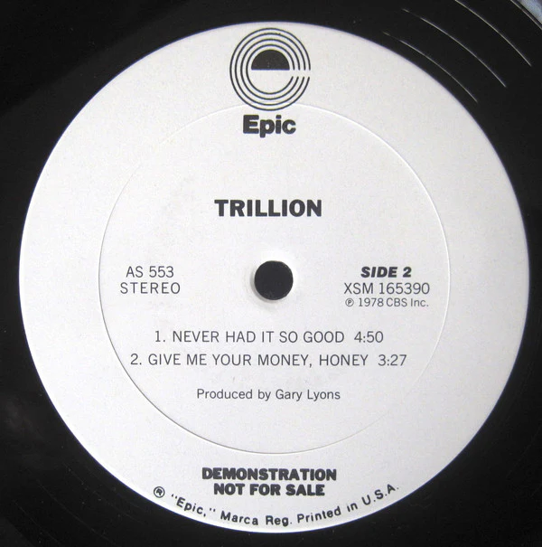 Trillion - Hold Out (12", EP, Promo) (Near Mint (NM or M-)) - Image 2