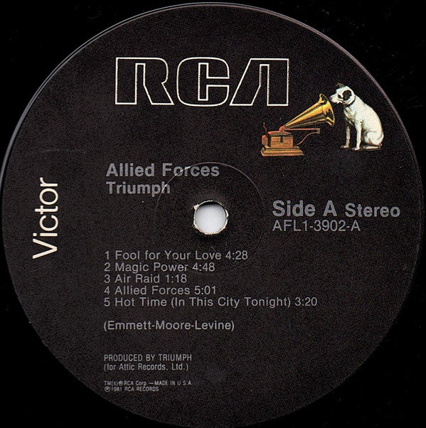 Triumph - Allied Forces (LP, Album) (Very Good Plus (VG+)) - Image 3