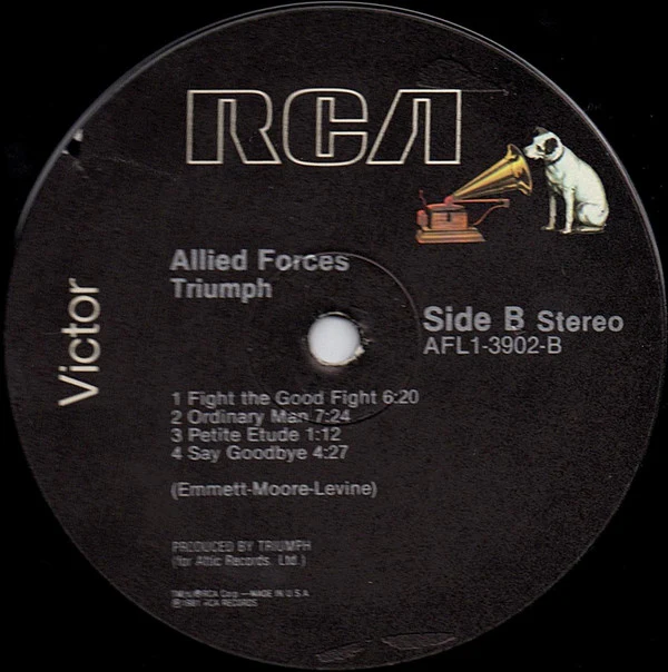 Triumph - Allied Forces (LP, Album) (Very Good Plus (VG+)) - Image 4