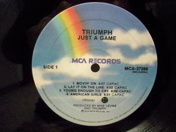 Triumph - Just A Game (LP, Album, RE) (Very Good Plus (VG+)) - Image 2