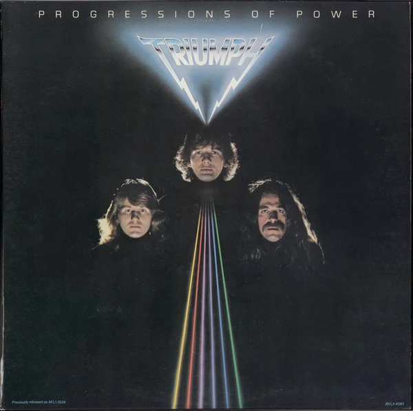 Triumph - Progressions Of Power (LP, Album, RE, Ind) (Good Plus (G+))