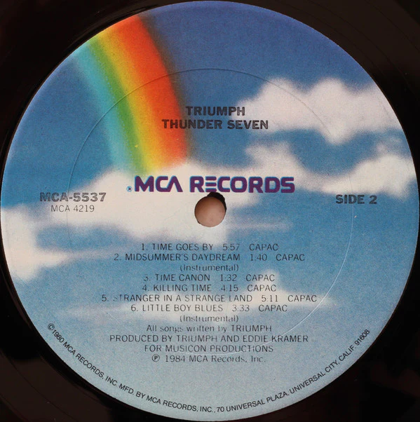 Triumph - Thunder Seven (LP, Album, Club) (Very Good Plus (VG+)) - Image 4
