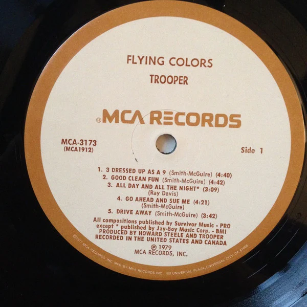 Trooper - Flying Colors (LP, Album, Pin) (Very Good (VG)) - Image 3