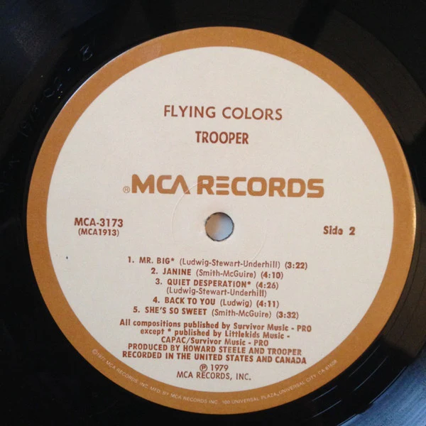 Trooper - Flying Colors (LP, Album, Pin) (Very Good (VG)) - Image 4