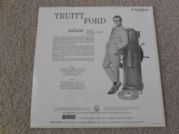 Truitt Ford - Truitt Ford (LP, Album) (Very Good Plus (VG+)) - Image 2