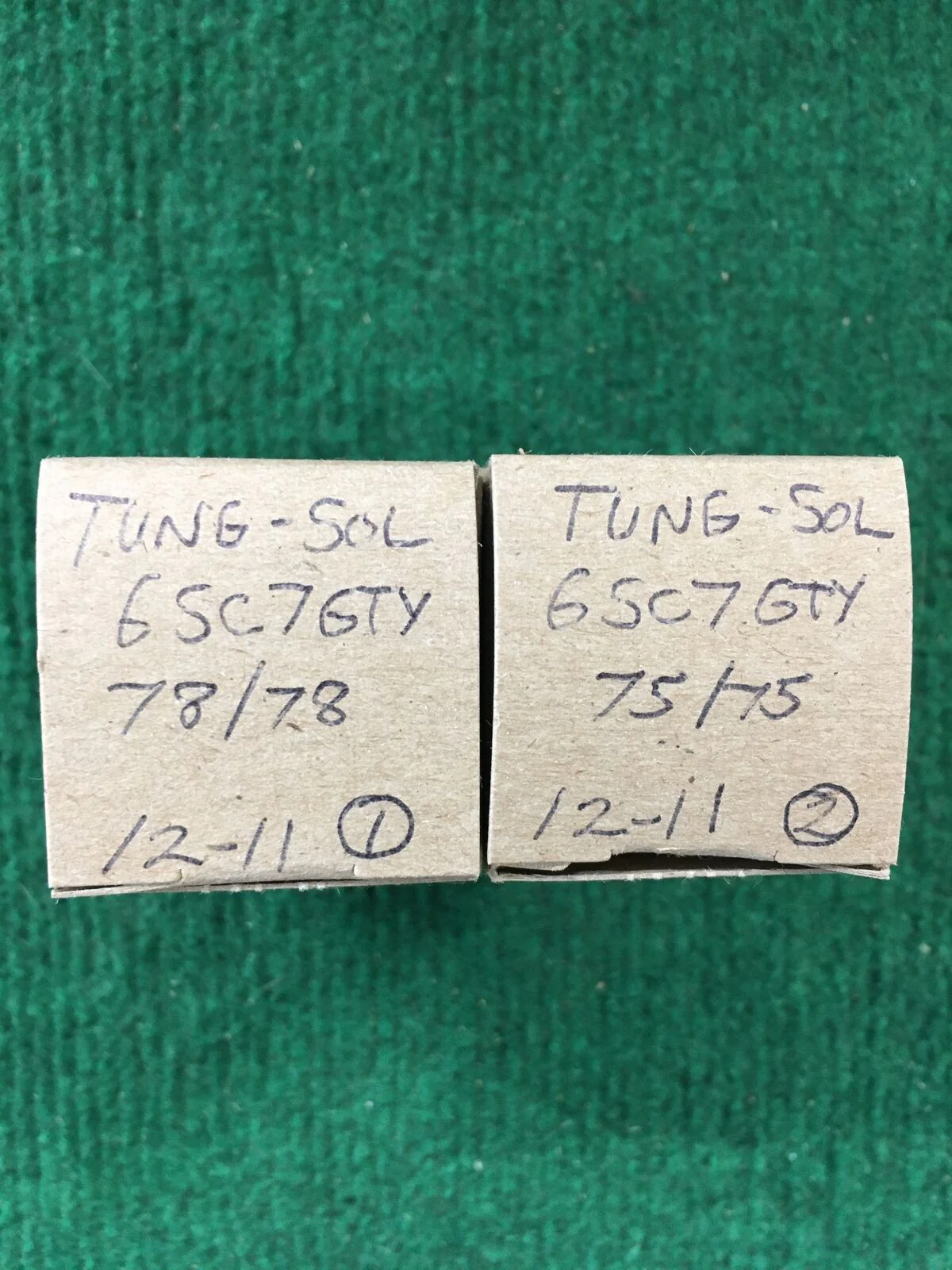 Tung-Sol * 6SC7GTY Tubes * Pair * Tested 78/78 75/75