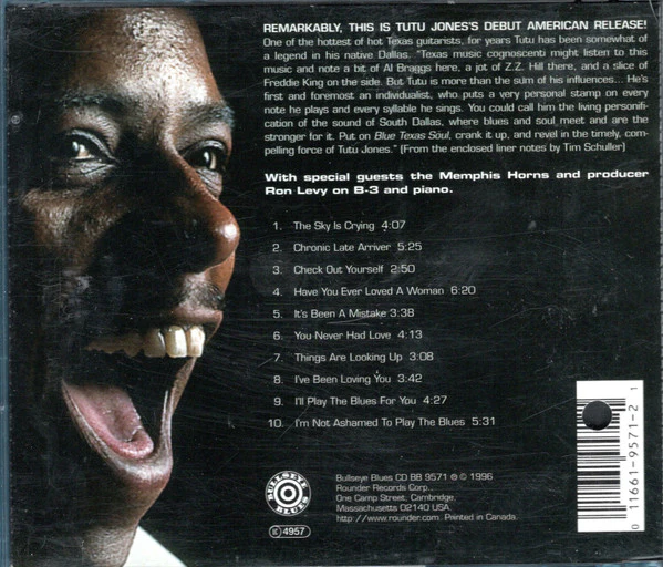 Tutu Jones - Blue Texas Soul (CD, Album) (Very Good Plus (VG+)) - Image 2