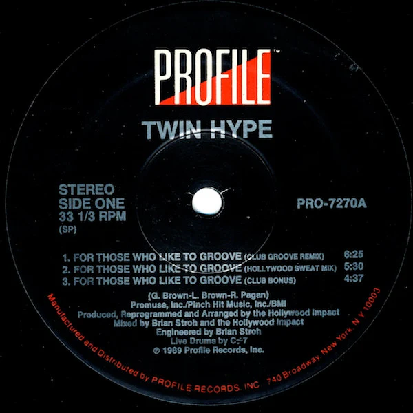 Twin Hype - For Those Who Like To Groove (12", Single) (Very Good Plus (VG+)) - Image 3