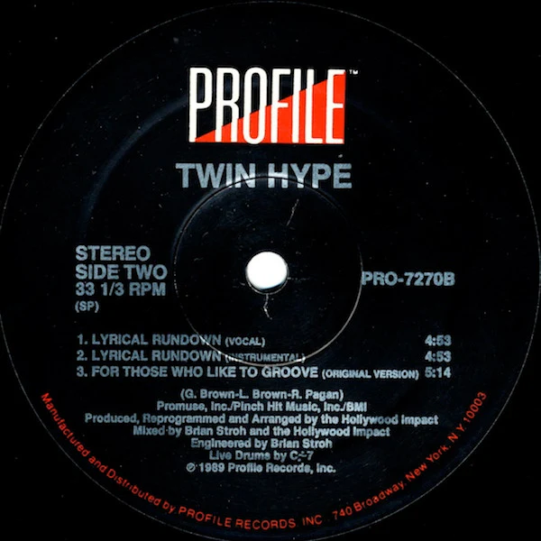 Twin Hype - For Those Who Like To Groove (12", Single) (Very Good Plus (VG+)) - Image 4