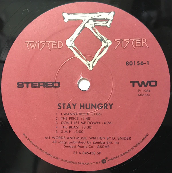 Twisted Sister - Stay Hungry (LP, Album, SP ) (Very Good Plus (VG+)) - Image 5