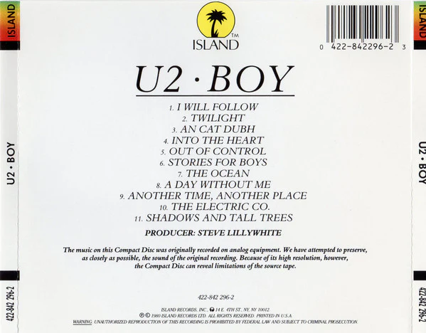 U2 - Boy (CD, Album, RE, UML) (Near Mint (NM or M-)) - Image 2