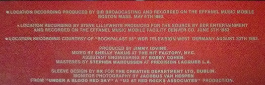 U2 - Live "Under A Blood Red Sky" (LP, MiniAlbum, Spe) (Near Mint (NM or M-)) - Image 3