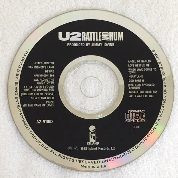 U2 - Rattle And Hum (CD, Album, Club, CRC) (Very Good Plus (VG+)) - Image 3