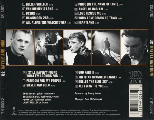 U2 - Rattle And Hum (CD, Album, Spe) (Very Good Plus (VG+)) - Image 2
