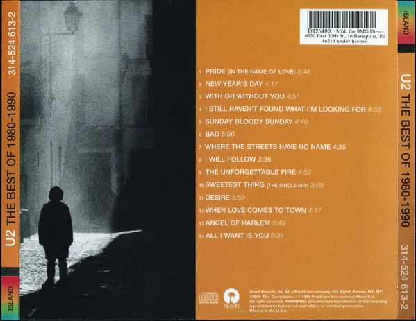 U2 - The Best Of 1980-1990 (CD, Comp, Club, RE) (Very Good Plus (VG+)) - Image 2