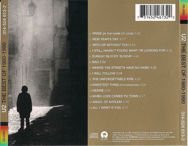 U2 - The Best Of 1980-1990 (CD, Comp, RP) (Near Mint (NM or M-)) - Image 2