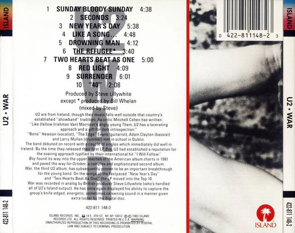 U2 - War (CD, Album, RE) (Near Mint (NM or M-)) - Image 3