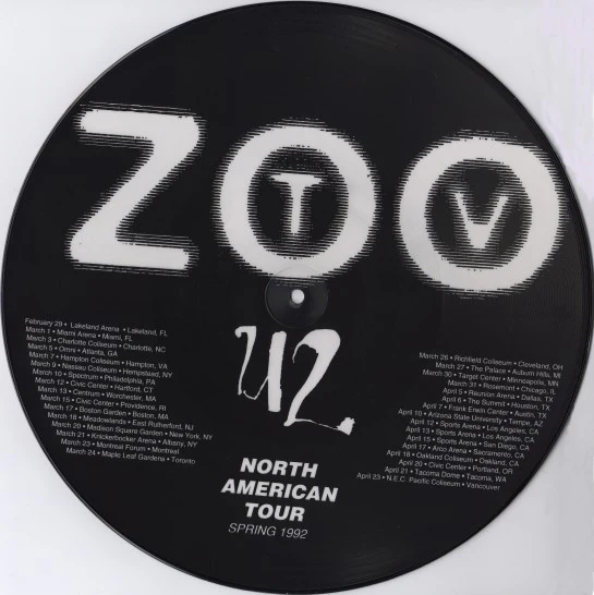 U2 - Zoo Station (12", Ltd, Pic, Promo) (Near Mint (NM or M-)) - Image 2
