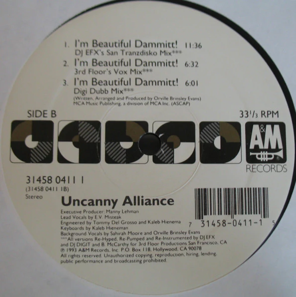 Uncanny Alliance - I'm Beautiful Dammitt! (12") NEW & SEALED - Image 4