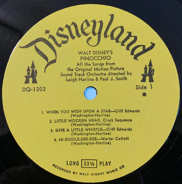 Unknown Artist - Walt Disney's Pinocchio (LP, Yel) (Good Plus (G+)) - Image 3