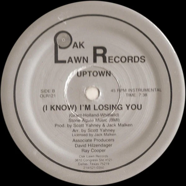 Uptown - (I Know) I'm Losing You (12", Single, RE) (Very Good Plus (VG+)) - Image 2