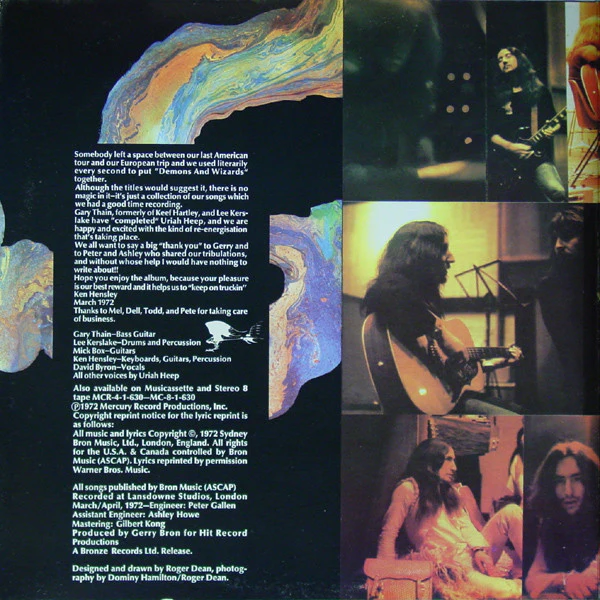 Uriah Heep - Demons And Wizards (LP, Album, Mul) (Very Good Plus (VG+)) - Image 2