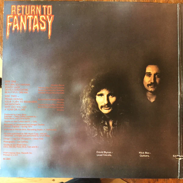 Uriah Heep - Return To Fantasy (LP, Album, Pit) (Very Good Plus (VG+)) - Image 3