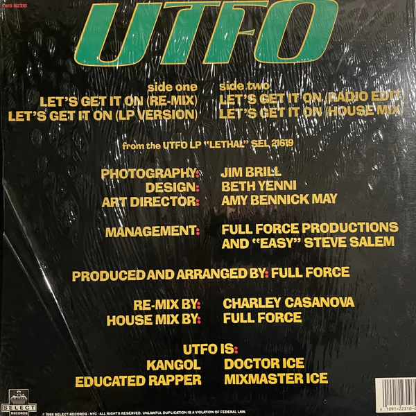 UTFO - Let's Get It On (12") (Mint (M)) - Image 2