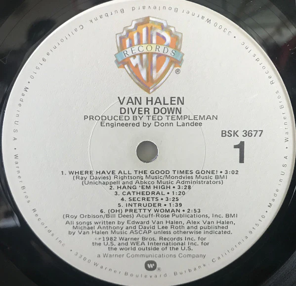 Van Halen - Diver Down (LP, Album, Win) (Very Good Plus (VG+)) - Image 3