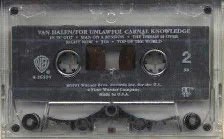 Van Halen - For Unlawful Carnal Knowledge (Cass, Album, SR,) (Near Mint (NM or M-)) - Image 5