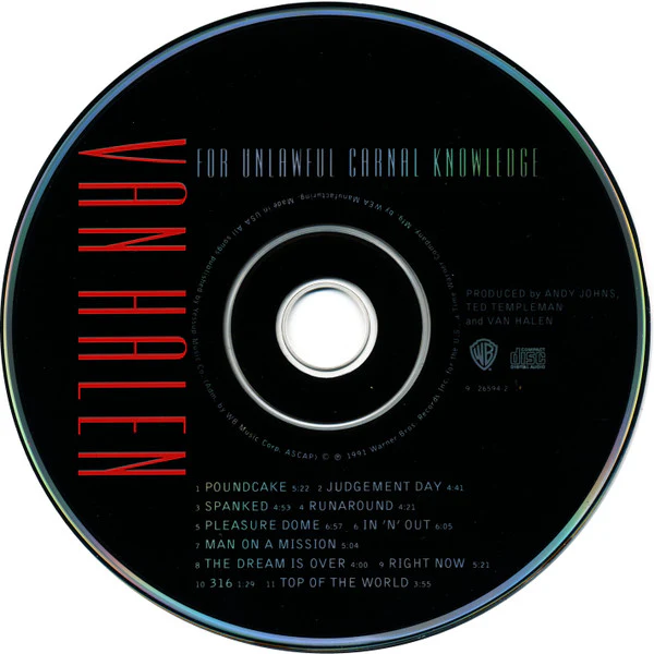 Van Halen - For Unlawful Carnal Knowledge (CD, Album, Club, SRC) (Very Good Plus (VG+)) - Image 3