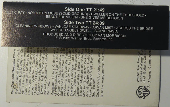 Van Morrison - Beautiful Vision (Cass, Album, no ) (Very Good Plus (VG+)) - Image 2