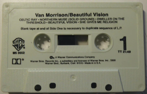 Van Morrison - Beautiful Vision (Cass, Album, no ) (Very Good Plus (VG+)) - Image 4