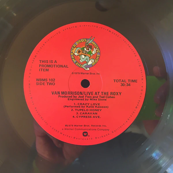 Van Morrison - Live At The Roxy (LP, Promo) (Very Good Plus (VG+)) - Image 2