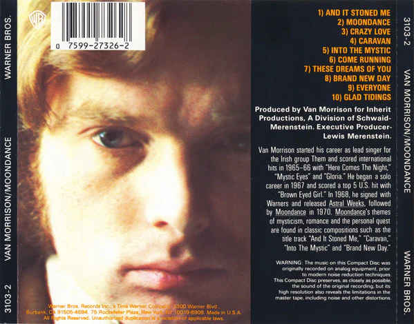 Van Morrison - Moondance (CD, Album, RE, RP, Cin) (Near Mint (NM or M-)) - Image 2