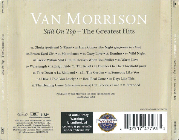 Van Morrison - Still On Top - The Greatest Hits (CD, Comp, RM) (Near Mint (NM or M-)) - Image 2