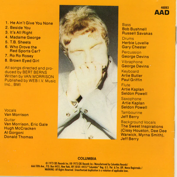 Van Morrison - T.B. Sheets (CD, RE, RP) (Near Mint (NM or M-)) - Image 2