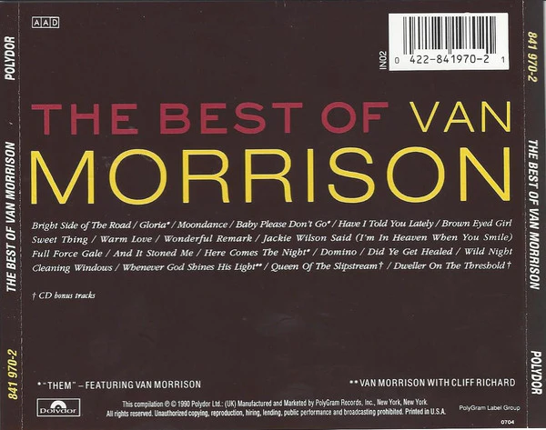Van Morrison - The Best Of Van Morrison (CD, Comp, RE) (Near Mint (NM or M-)) - Image 2