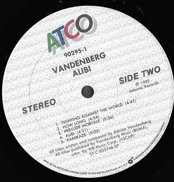 Vandenberg - Alibi (LP, Album, Spe) (Very Good Plus (VG+)) - Image 4