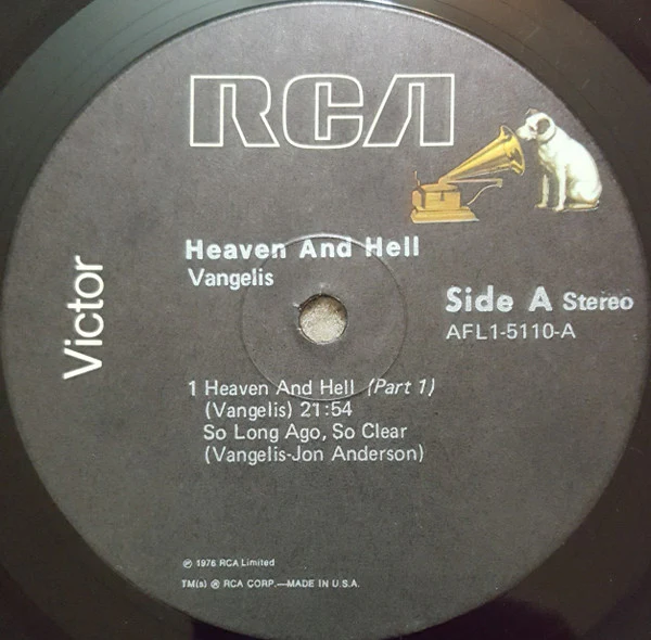 Vangelis - Heaven And Hell (LP, Album, RE) (Very Good Plus (VG+)) - Image 3