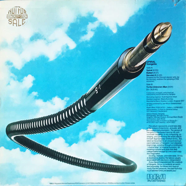 Vangelis - Spiral (LP, Album, Ind) (Very Good Plus (VG+)) - Image 2