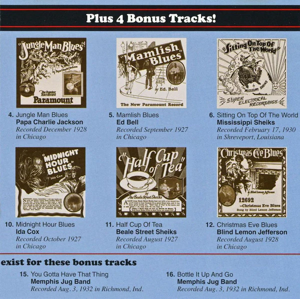 Various - 16 Classic Blues Songs From The 1920's: Vol. 2 (CD, Comp, RM) (Near Mint (NM or M-)) - Image 3