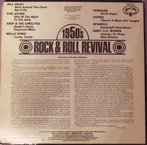 Various - 1950's Rock & Roll Revival (LP, Album, Ltd) (Near Mint (NM or M-)) - Image 2